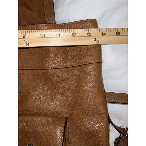 COACH F37410 Billy Brown Backpack Leather Gold Hardware Drawstring Backpack Bag - Picture 16 of 16